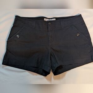 Old Navy Women's Cotton Blend Mid-rise Black Casual Shorts